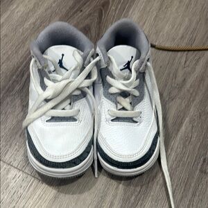 Kids White and Gray Sneakers